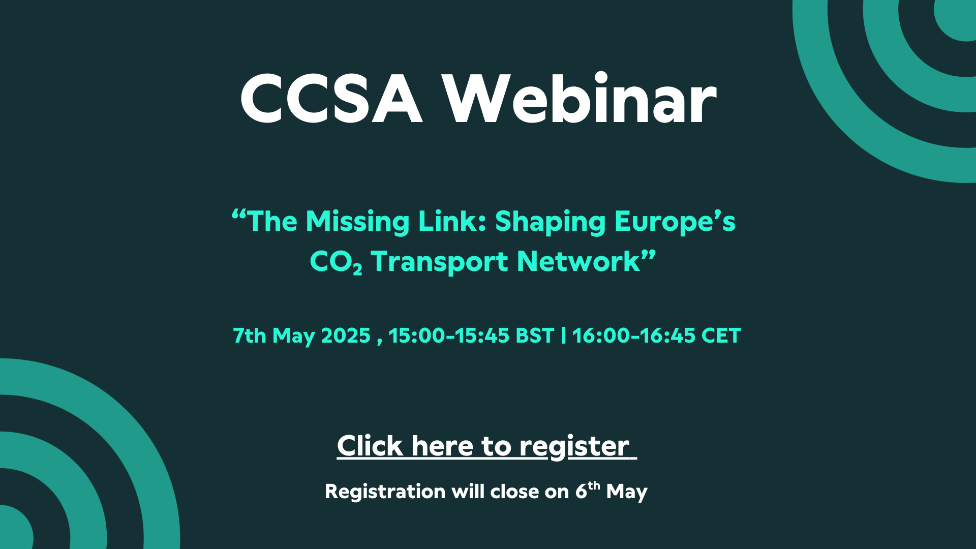 CCSA Webinar The Missing Link Shaping Europe's CO2 Transport Network